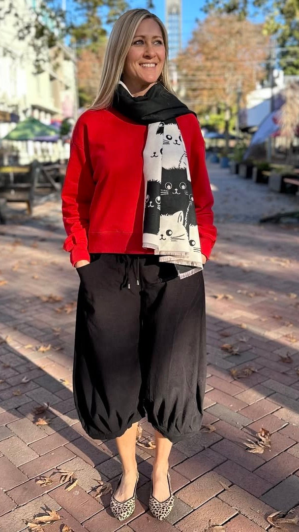Cats Meow Scarf Black Mix