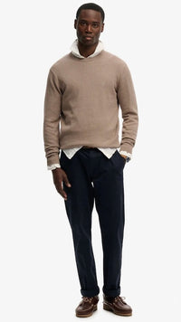Superdry Essential Cotton Jumper Brown