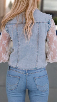 Denim Vest Washed Blue