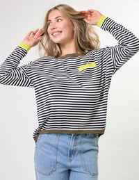 Street Pocket Jumper Black Lime