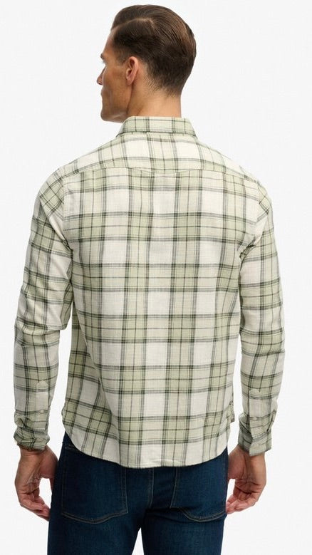 Superdry Light Check Shirt Sage