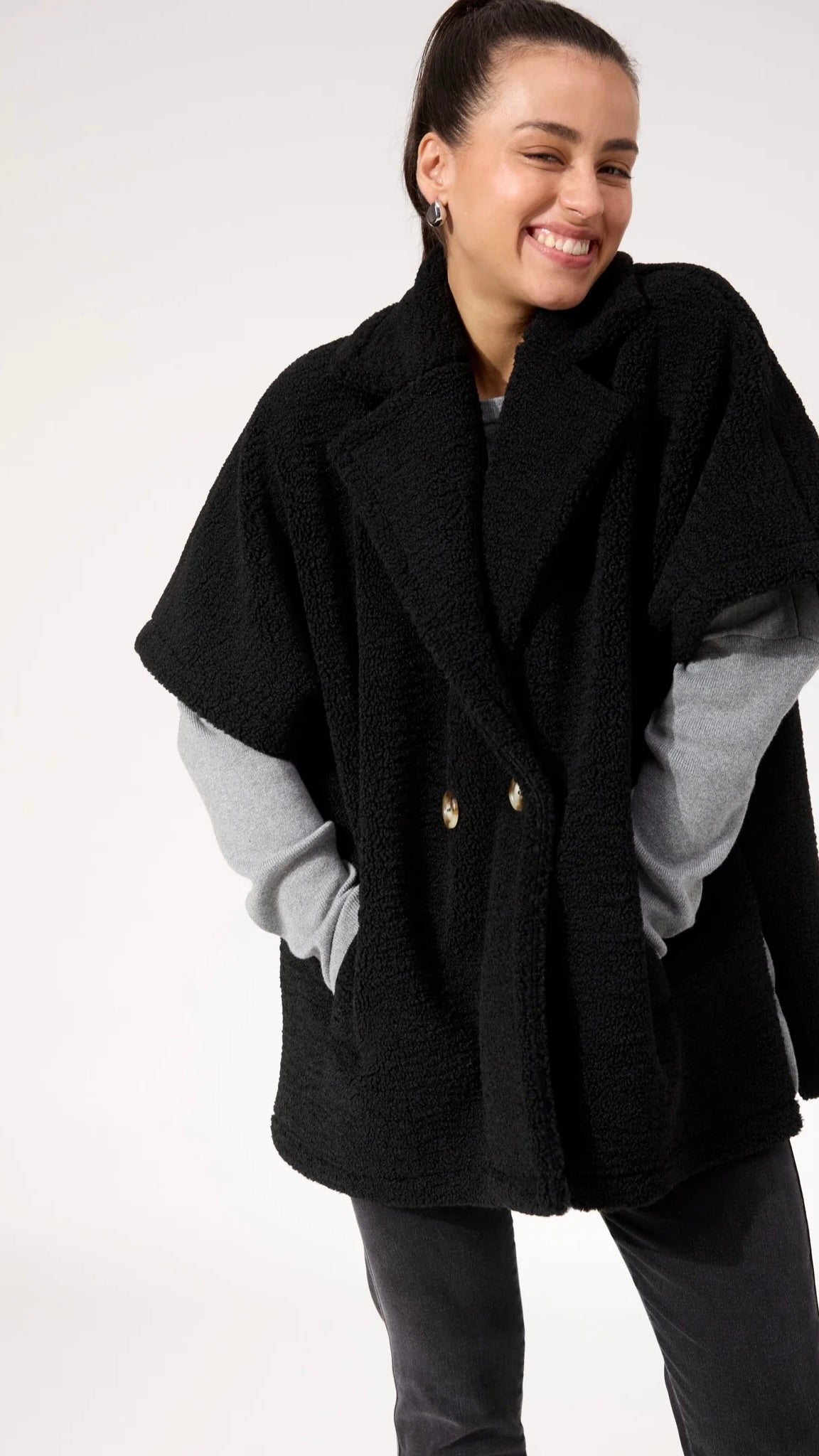 Jackson Oversized Vest Black