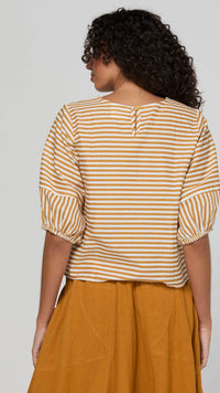 Ava Top Mustard Stripe