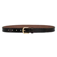 Clara Hand Laced Leather Belt Chocolate