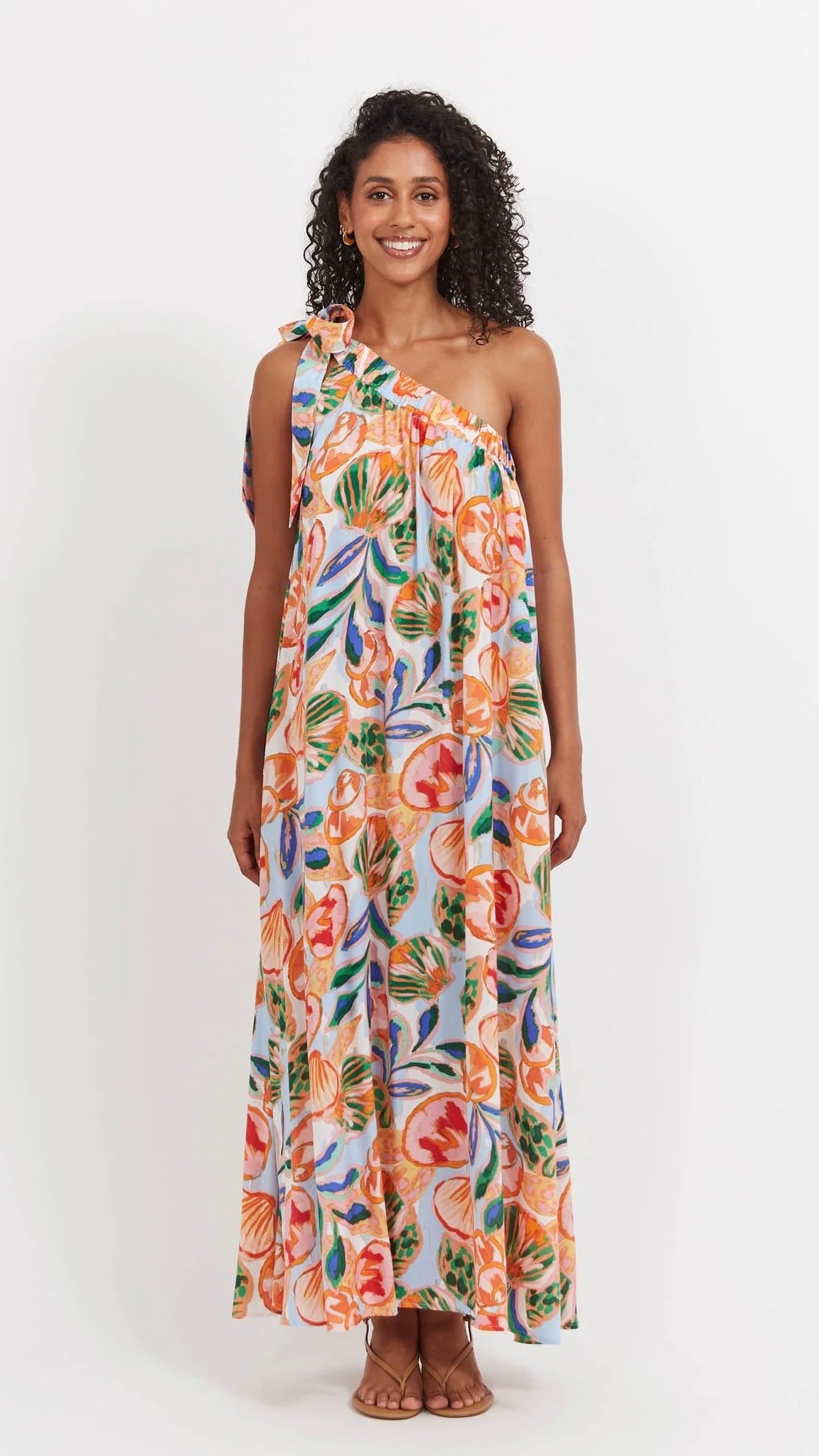 Baja One Shoulder Dress Tide