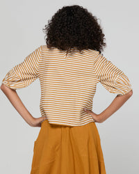 Ava Top Mustard Stripe