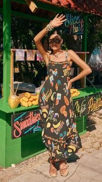 Cabana Tank Maxi Dress Brasil Black