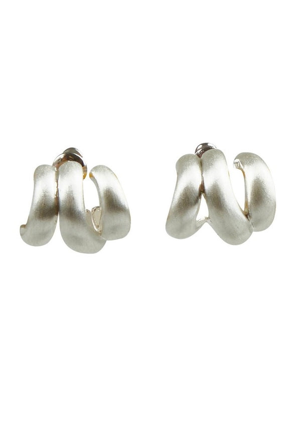 Heritage Satin Earring Silver Knot