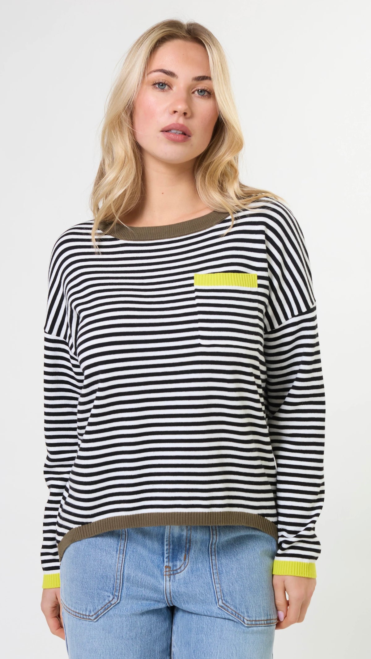 Street Pocket Jumper Black Lime