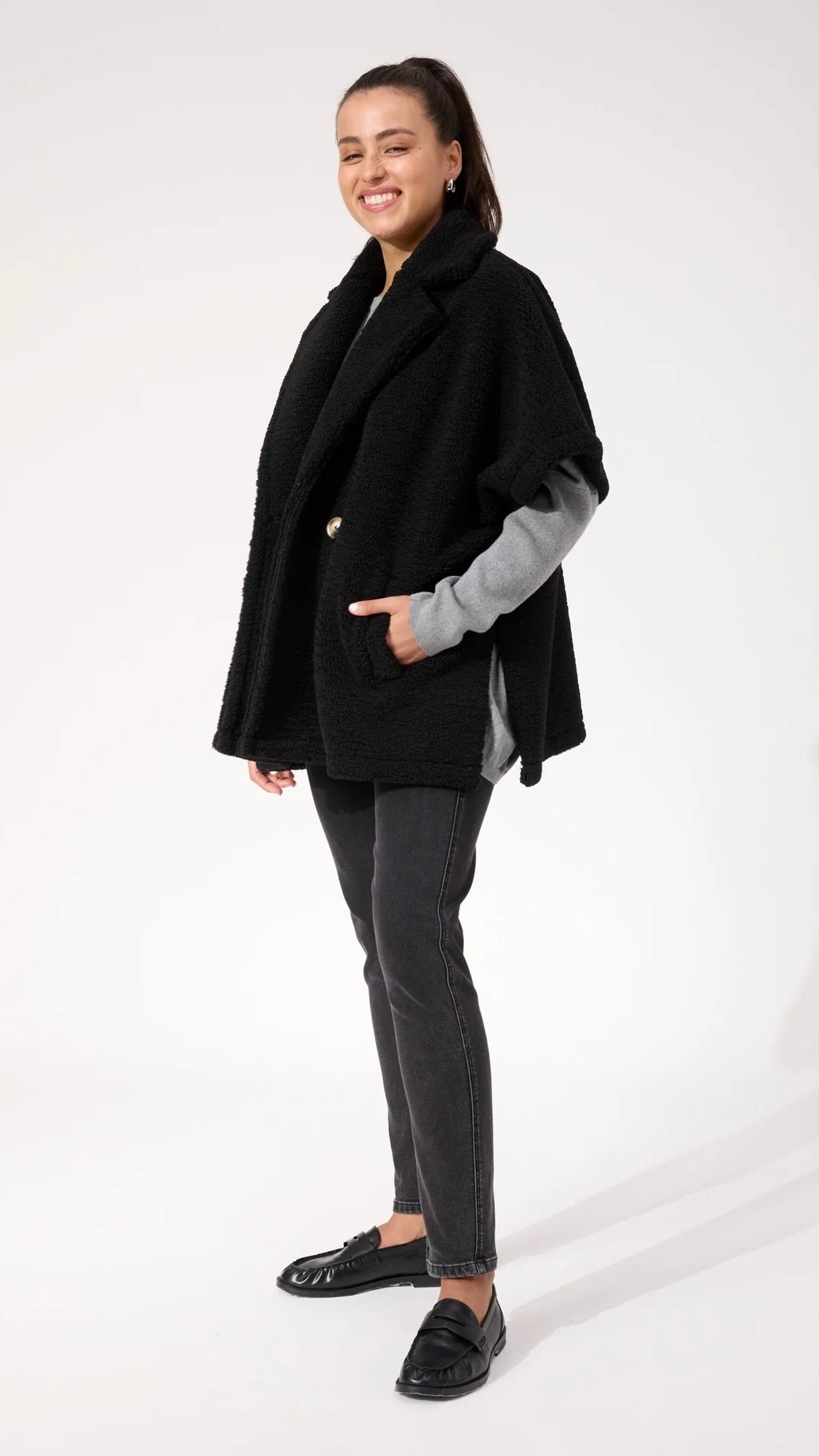 Jackson Oversized Vest Black