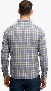 Superdry Light Check Shirt Flint Blue