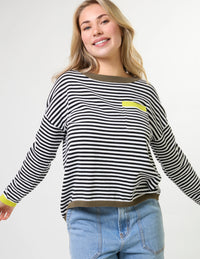 Street Pocket Jumper Black Lime