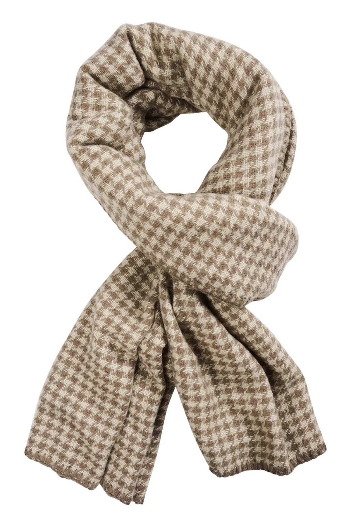 Cassidy Houndstooth Scarf Ivory