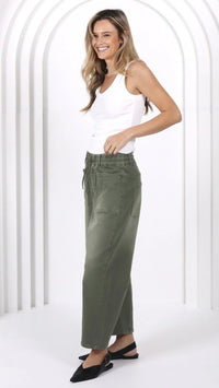 Monaco Leo Barrel Jeans Khaki
