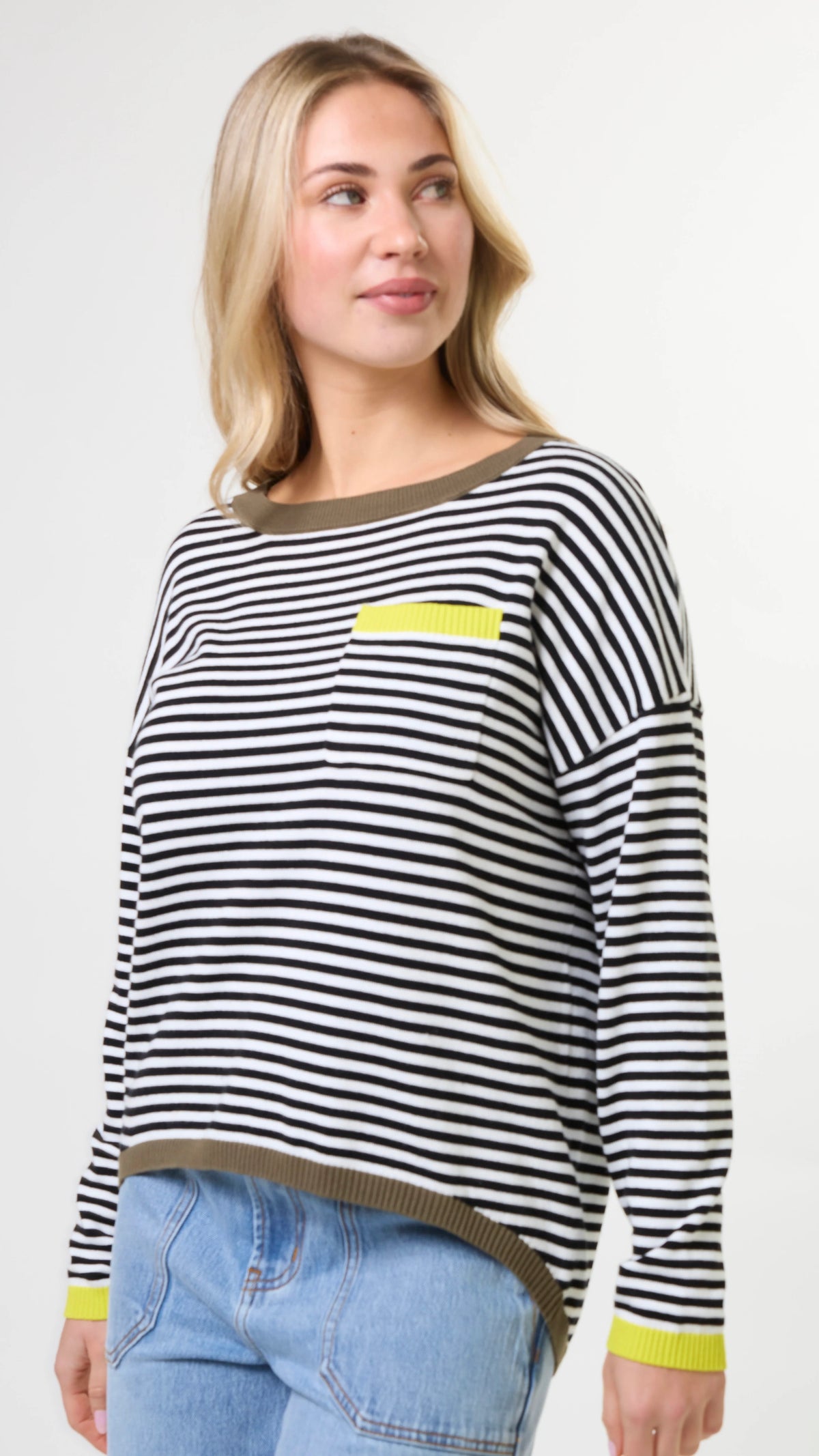 Street Pocket Jumper Black Lime