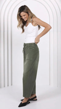 Monaco Leo Barrel Jeans Khaki