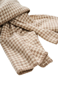 Cassidy Houndstooth Scarf Ivory