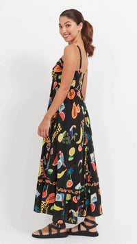 Cabana Tank Maxi Dress Brasil Black