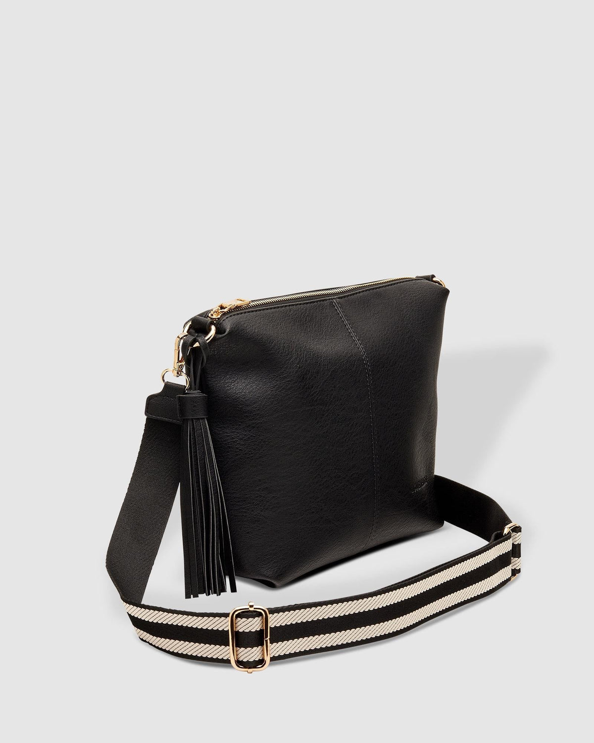 Daisy Stripe Crossbody Bag Black