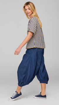 Guru Pant Dark Denim Contrast Stitching