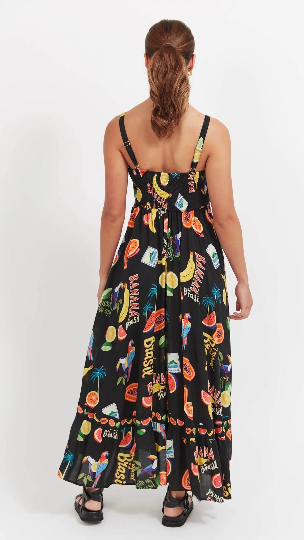 Cabana Tank Maxi Dress Brasil Black