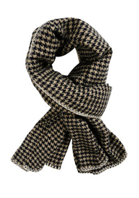 Cassidy Houndstooth Scarf Charcoal