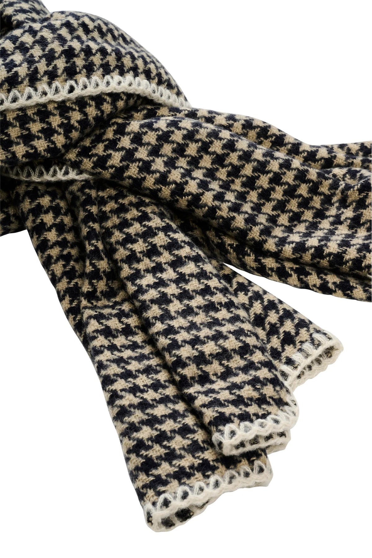Cassidy Houndstooth Scarf Charcoal