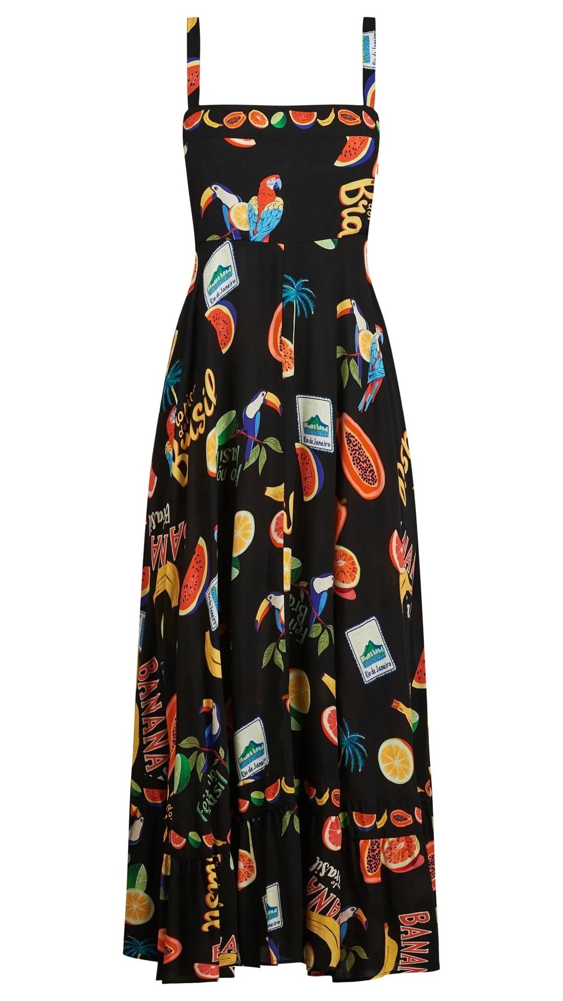Cabana Tank Maxi Dress Brasil Black
