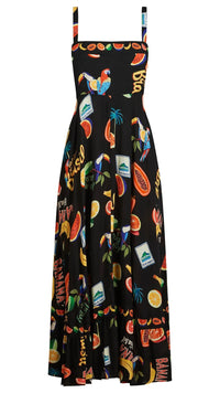 Cabana Tank Maxi Dress Brasil Black