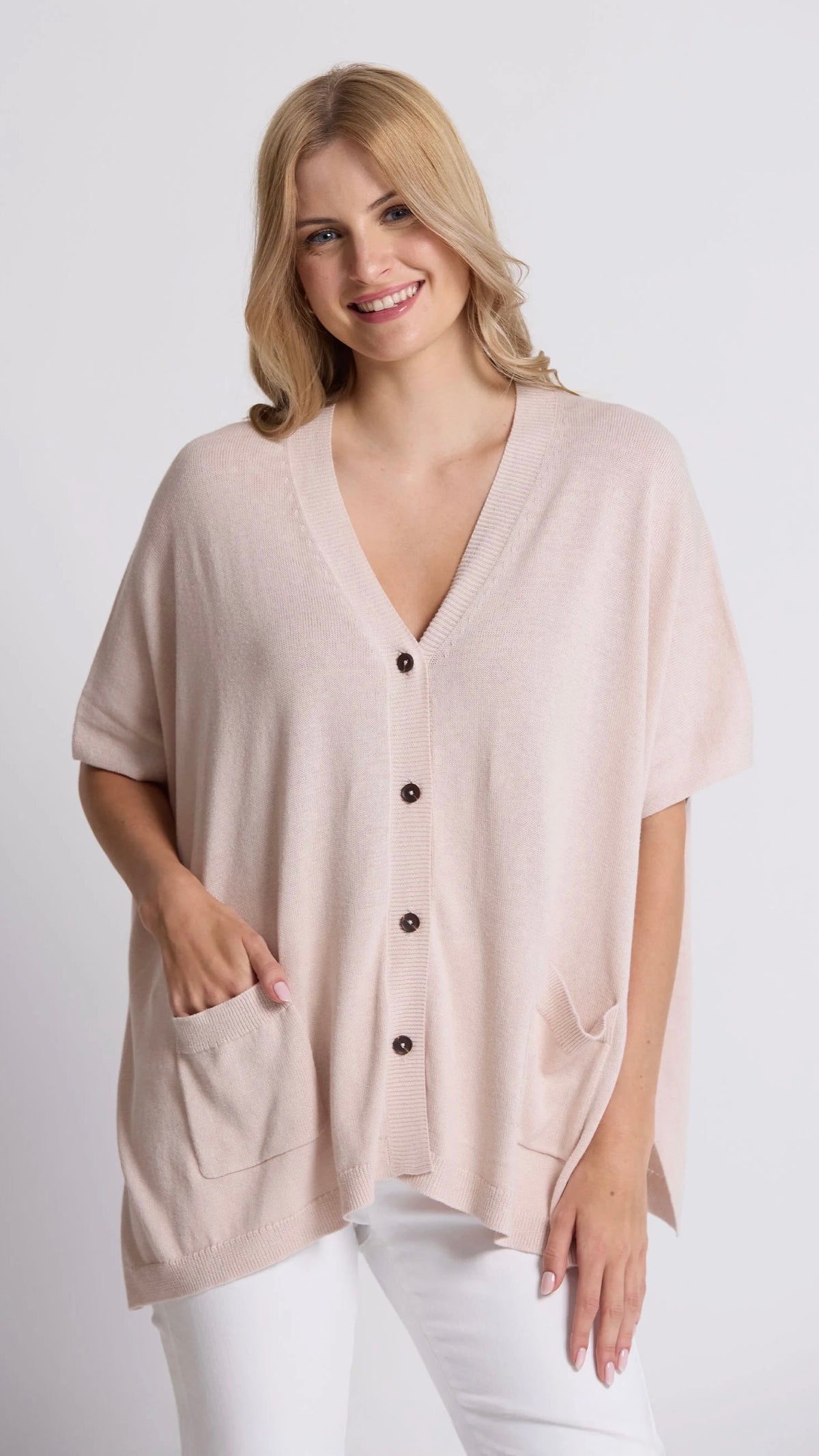 Elliot Cardigan Sugar Almond