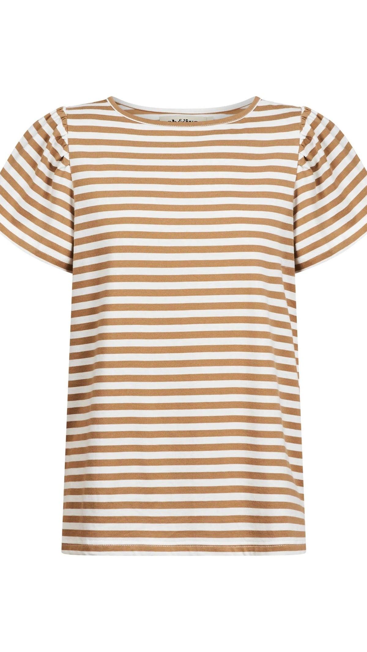 Margherita Stripe Tshirt Camel