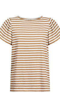 Margherita Stripe Tshirt Camel