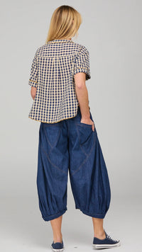 Guru Pant Dark Denim Contrast Stitching