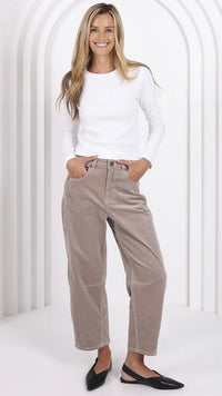 Monaco Toni Barrel Jeans Corduroy Latte