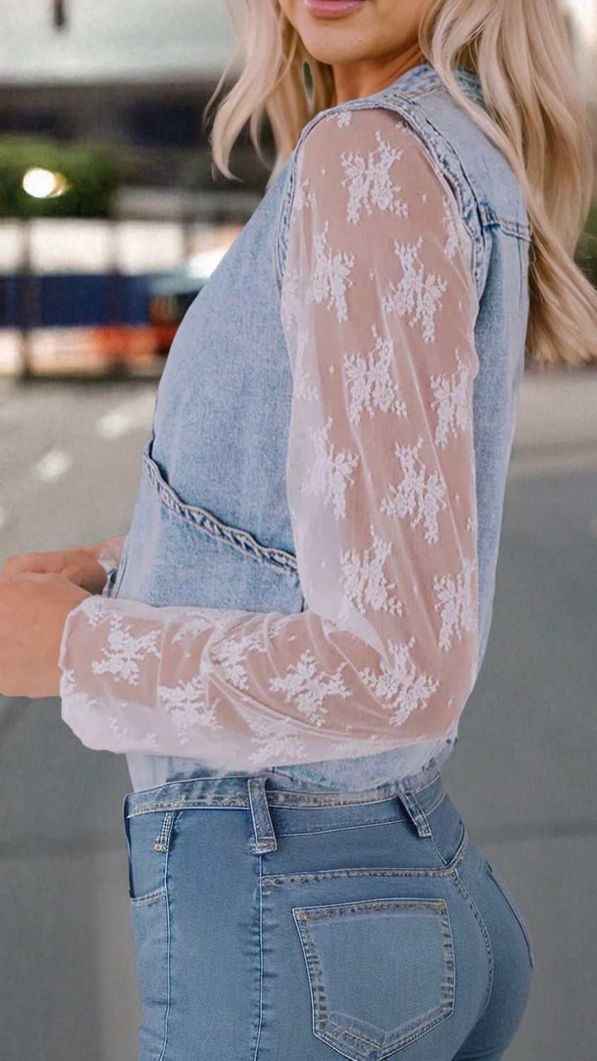 Denim Vest Washed Blue