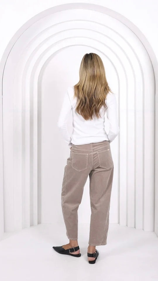 Monaco Toni Barrel Jeans Corduroy Latte (PRE ORDER)