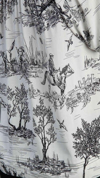 Leah Landscape Top Black Print