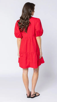 Reflective Mini Dress Ruby Cotton