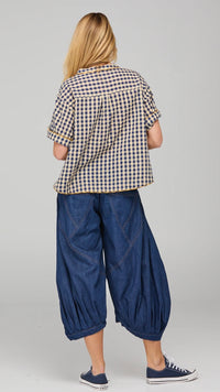 Guru Pant Dark Denim Contrast Stitching
