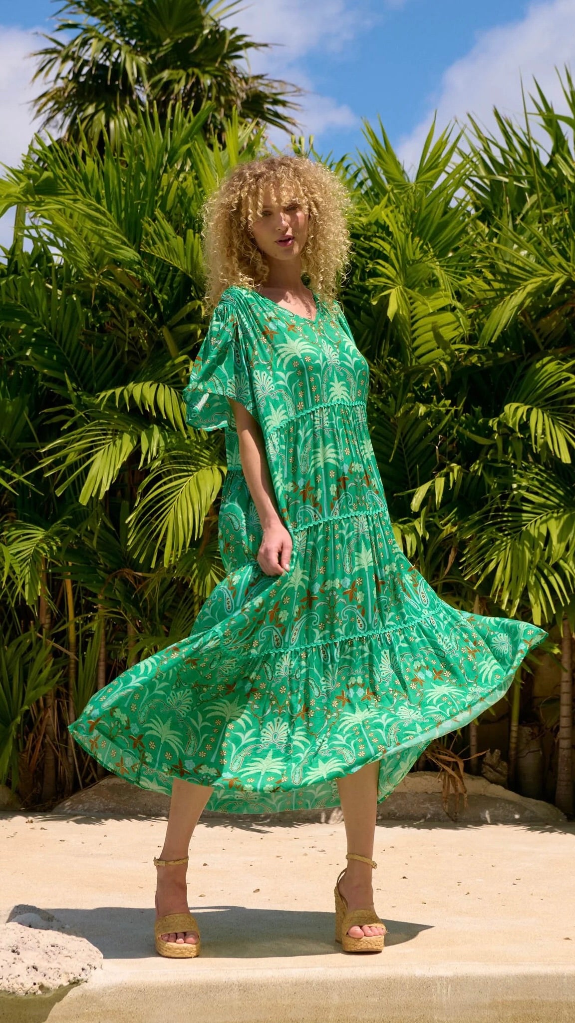 Haiti Maxi Dress Palms