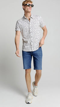 Stone Used Denim Short 228