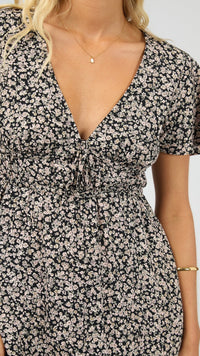 Rhea Midi Dress Black