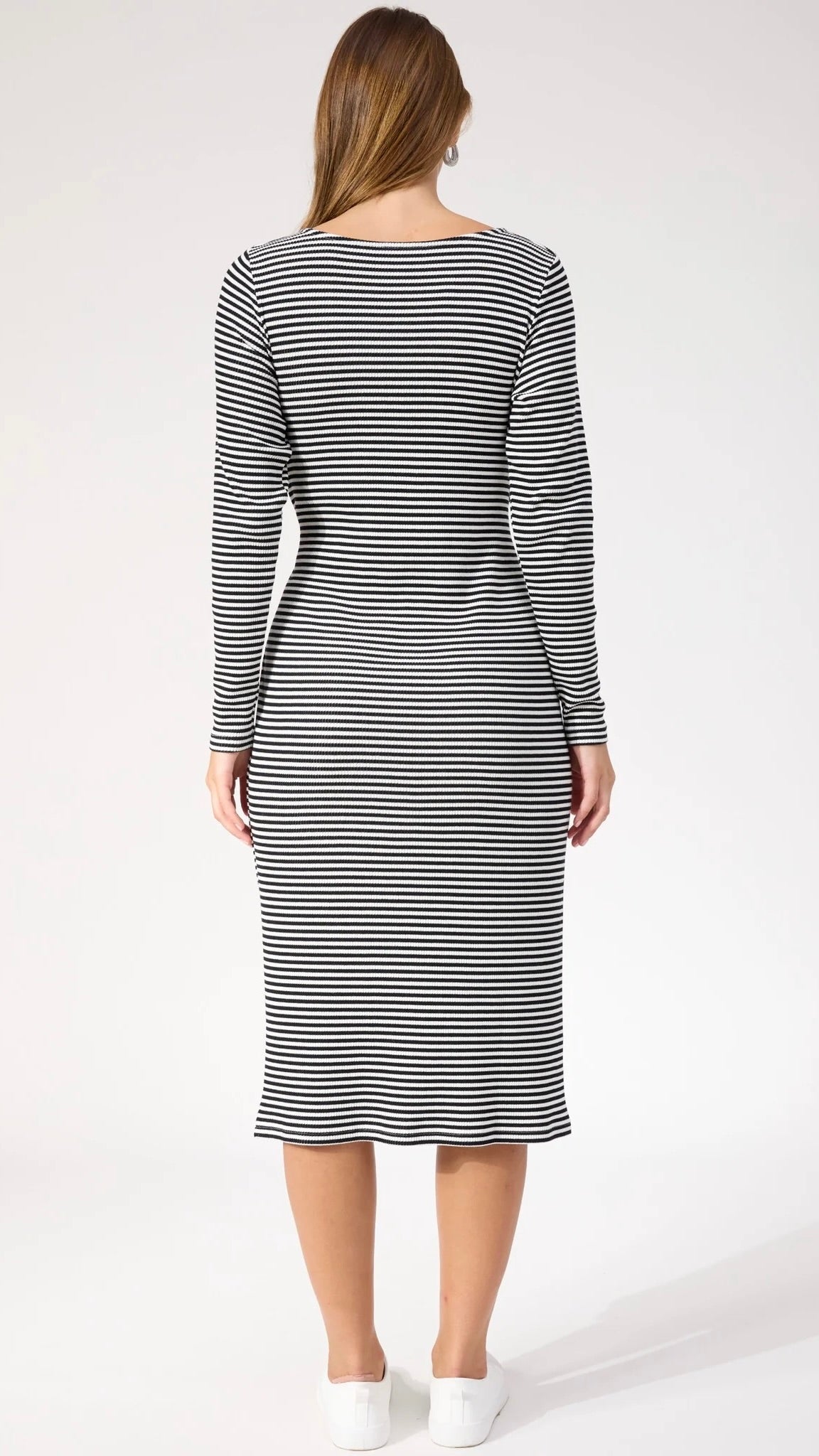 Levi Stripe Tshirt Dress Black