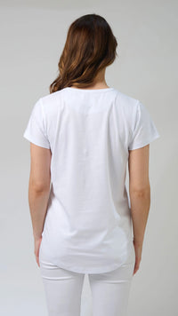 Classic Tee Strawberry Scoop White
