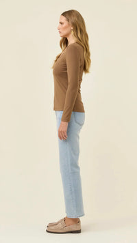 Naria Scoop Nack Top Toffee