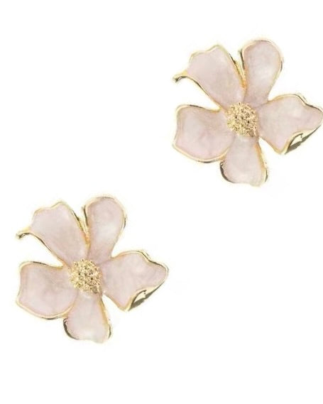 FME358 Enamel Flower White