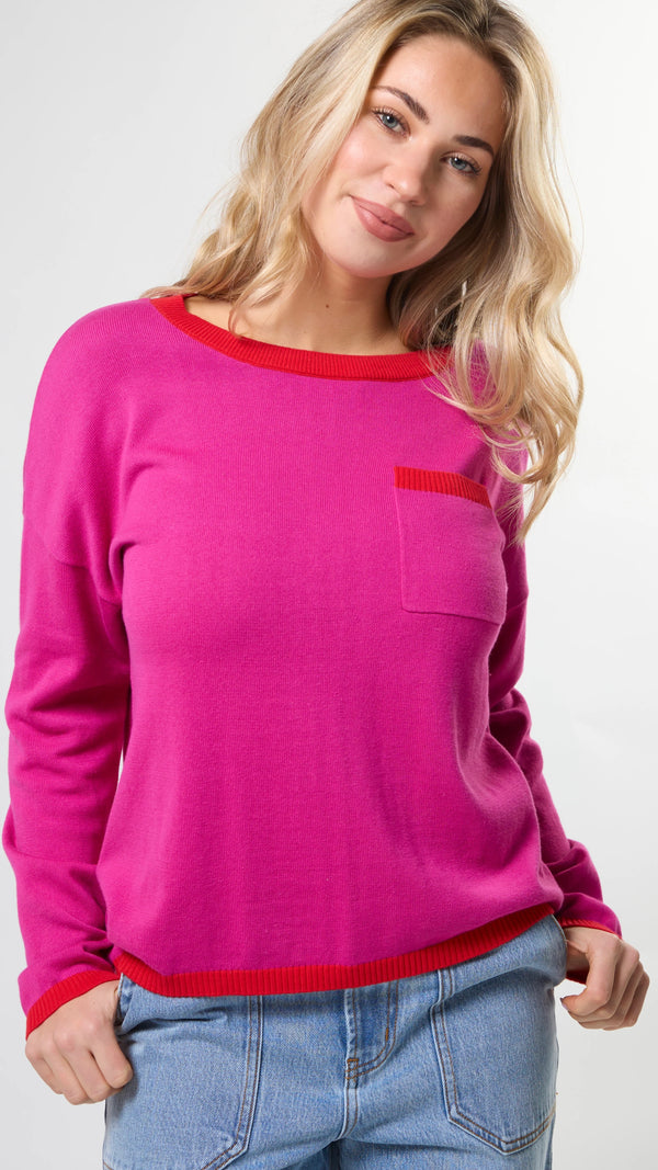 Street Pocket Jumper Crimson Crush