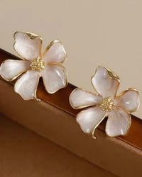 FME358 Enamel Flower White