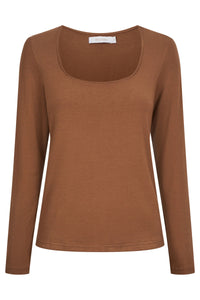 Naria Scoop Nack Top Toffee