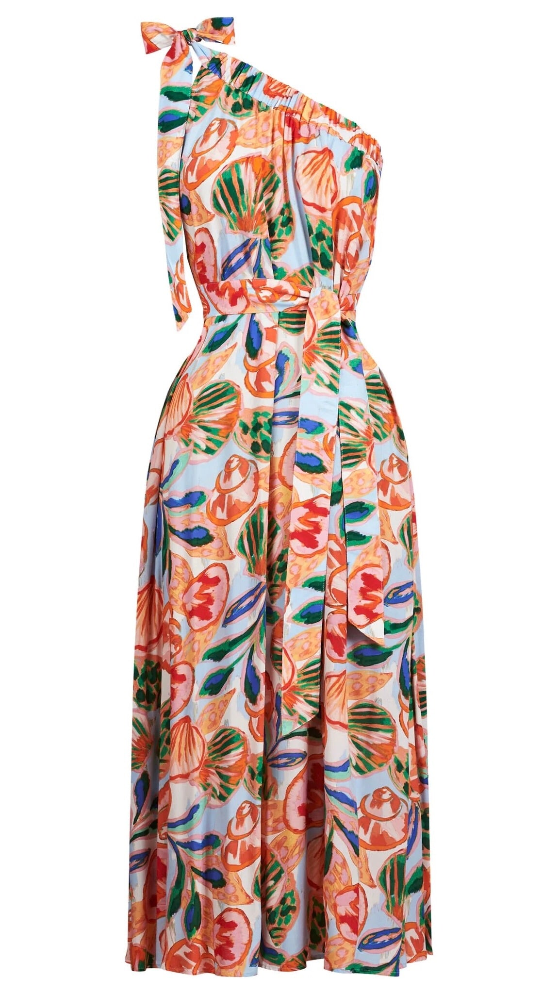 Baja One Shoulder Dress Tide